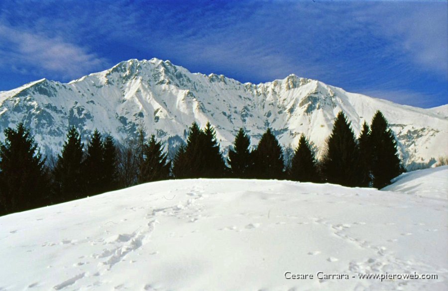 02-l'impervia e maestosa cresta del Pèsadél..jpg